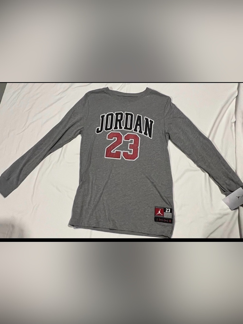 Jordan 23 Long Sleeve Gray Flight Practice - Sz: Youth XL